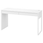 MICKE Escritorio de 2 Gavetas Blanco