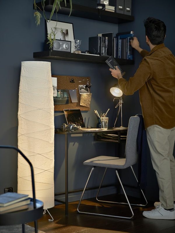 VITTSJO Escritorio de Vidrio Templado Oscuro - Imagen 3