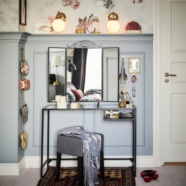 VITTSJO Escritorio de Vidrio Templado Oscuro - Imagen 4