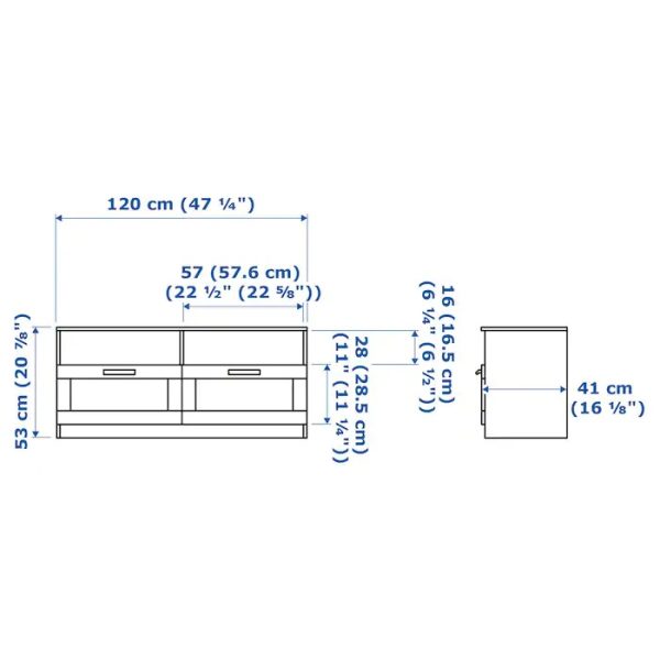 BRIMNES Mueble TV Blanco - Imagen 3