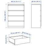 MALM Gavetero Natural de 4 Gavetas - Imagen 4