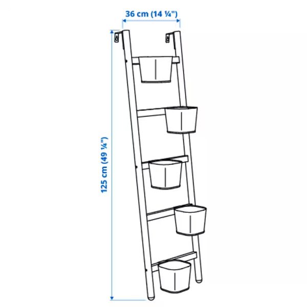 SATSUMAS Escalera de Bamboo con Potes de Metal - Imagen 6