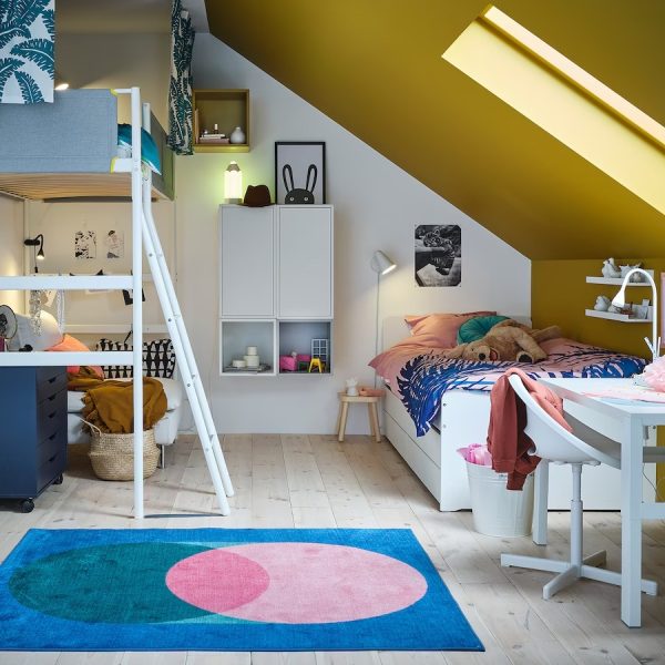 SLAKT Cama Blanca con Cama auxiliar y Gavetas Twin para Niños (sin colchon) - Imagen 5