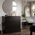 MALM Gavetero Negro Marrón de 3 Gavetas - Imagen 2
