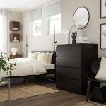 MALM Gavetero Negro Marrón de 4 Gavetas - Imagen 2