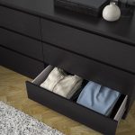 MALM Gavetero Negro Marrón de 6 Gavetas - Imagen 3