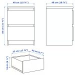 MALM Mesita de Noche Marrón - Imagen 4