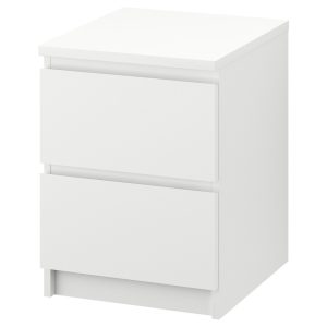 MALM Mesita de Noche Blanca