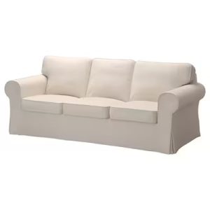 EKTORP Sofá Beige de Tres Puestos-ARMADO