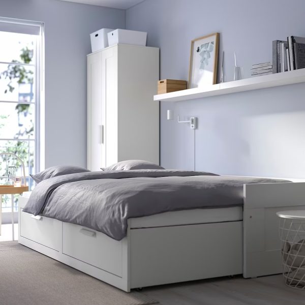 BRIMNES Daybed Cama Extendible Blanca con Gavetas- (No incluye colchon) - Imagen 5
