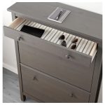 HEMNES Zapatera Gris Con Gaveta ARMADA - Imagen 3