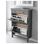 HEMNES Zapatera Gris Con Gaveta ARMADA - Imagen 4