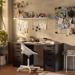 LAGKAPTEN Sobre Negro-Marrón Para Escritorio 140 CM - Imagen 2