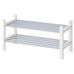 TJUSIG Zapatera Blanca Con Metal