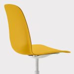 LEIFARNE Silla Giratoria: Base Blanca-Asiento Amarillo - Imagen 2