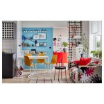 LEIFARNE Silla Giratoria: Base Blanca-Asiento Amarillo - Imagen 3