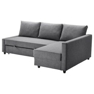 FRIHETEN Sofá Cama en L Gris Oscuro-ARMADO