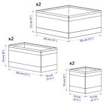 SKUBB Cajas Juego de 6 Gris para Gavetero - Imagen 3