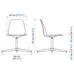 LEIFARNE Silla Giratoria: Base Blanca-Asiento Blanco ARMADA - Imagen 4
