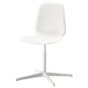 LEIFARNE Silla Giratoria: Base Blanca-Asiento Blanco ARMADA