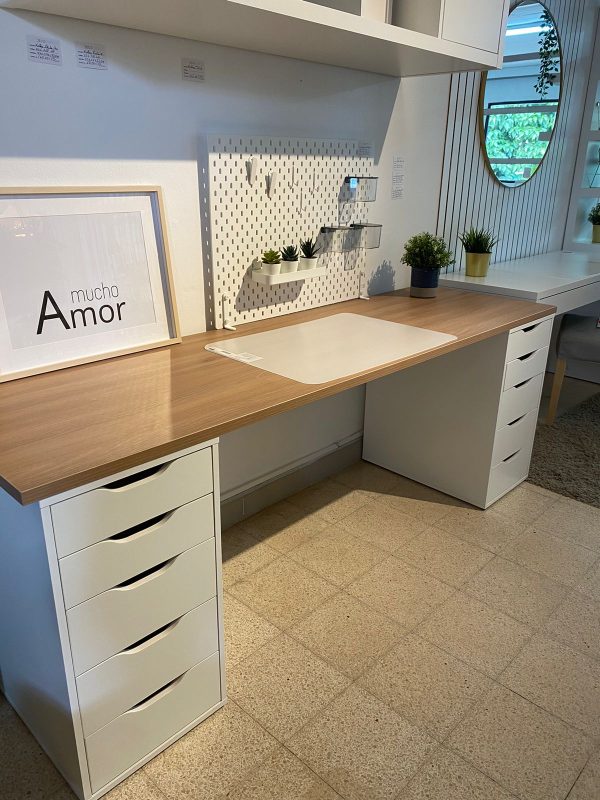 ALEX- Sobre De Escritorio color Madera 200 cm - Imagen 2