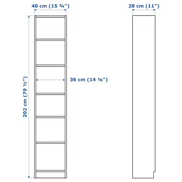 BILLY Librero Roble Delgado - Imagen 3