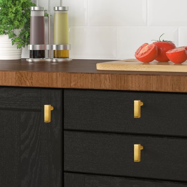 GRIBBOL Tiradores de Acero Dorado - Imagen 2