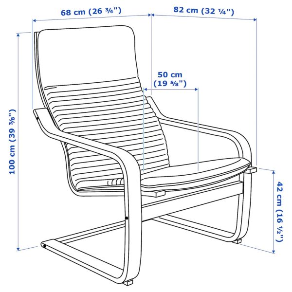 POANG Silla Base Natural Cojin Beige - Imagen 3