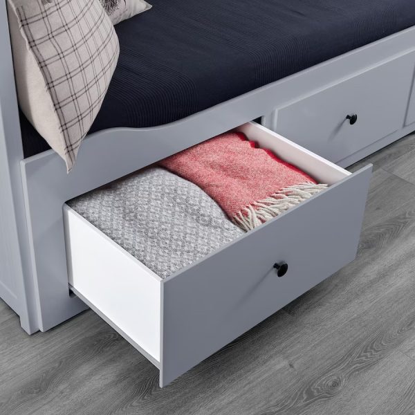 HEMNES Daybed Cama Extendible Gris con Gavetas (No incluye colchón) - Imagen 3