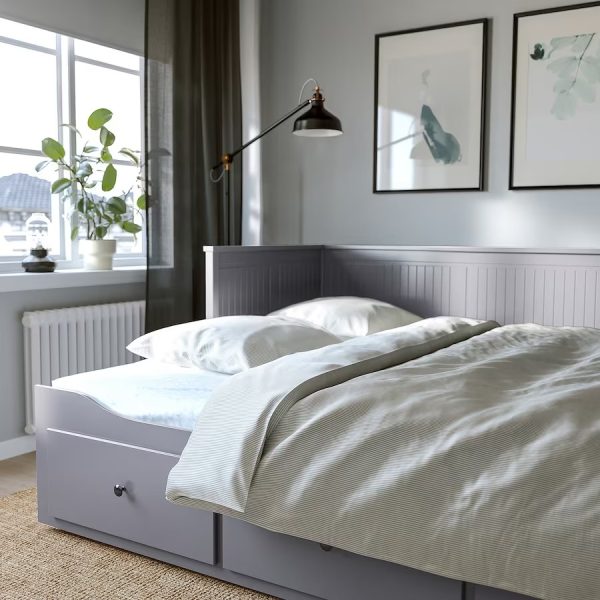 HEMNES Daybed Cama Extendible Gris con Gavetas (No incluye colchón) - Imagen 4