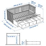 HEMNES Daybed Cama Extendible Blanca con Gavetas (No incluye colchon) - Imagen 6
