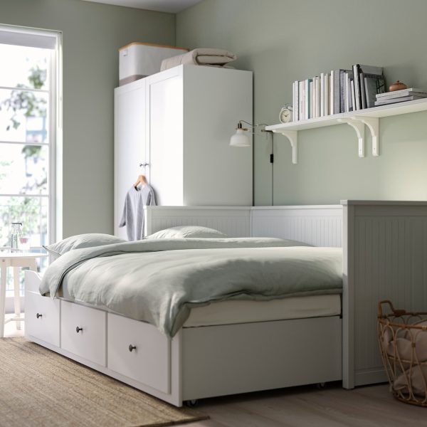 HEMNES Daybed Cama Extendible Blanca con Gavetas (No incluye colchon) - Imagen 2