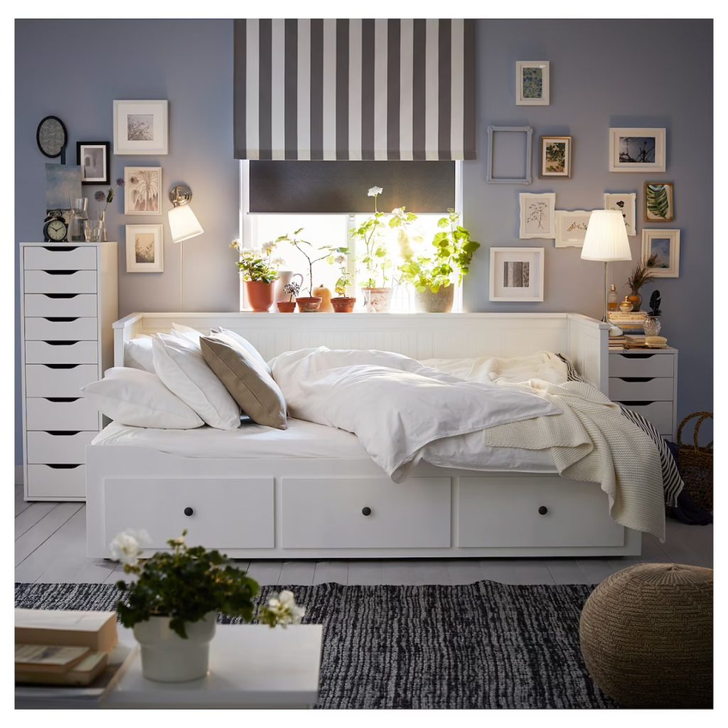 HEMNES Daybed Cama Extendible Blanca con Gavetas (No incluye colchon ...