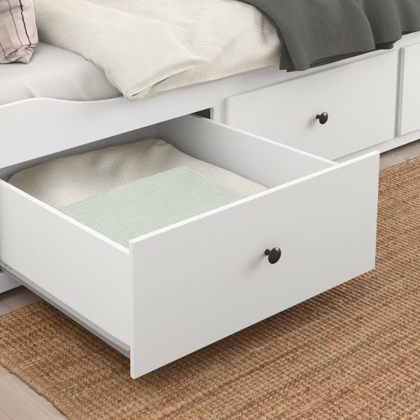 HEMNES Daybed Cama Extendible Blanca con Gavetas (No incluye colchon) - Imagen 4