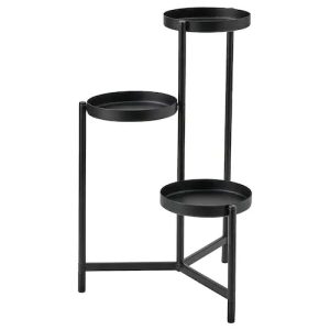 OLIVBLAD Soporte Plantas de Metal Negro Armado