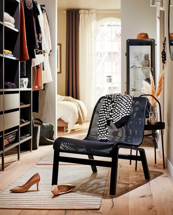 NOLMYRA Silla de Malla Negra- - Imagen 3