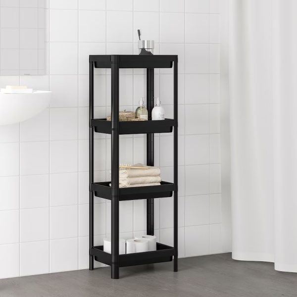 VESKEN Estante Negro Plástico-ARMADO - Imagen 3