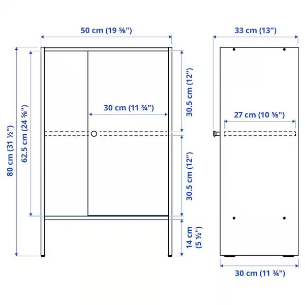 BAGGEBO Estante con Puerta Blanco Armado - Imagen 5