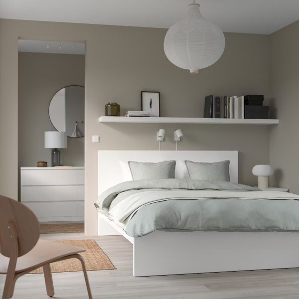 MALM Cama Blanca Queen (No incluye colchon) - Imagen 4