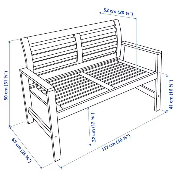 APPLARO Banca de madera de Exterior ARMADA - Imagen 3