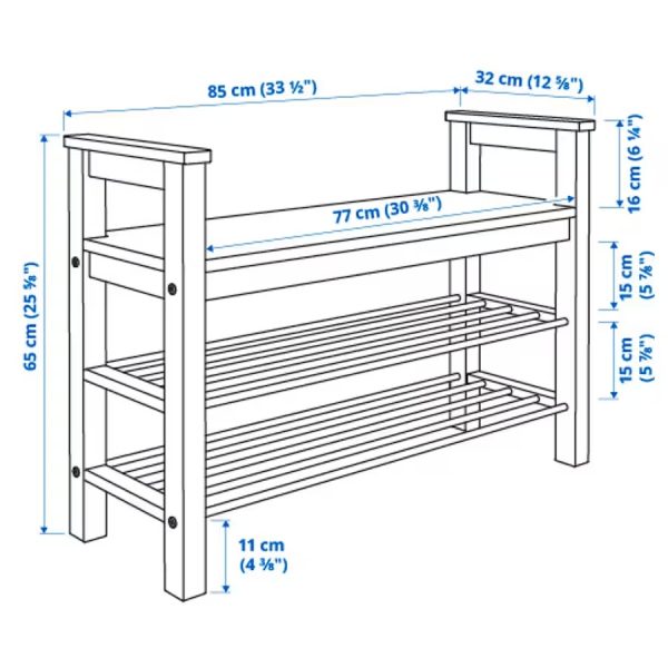HEMNES Zapatera Blanca - Imagen 5