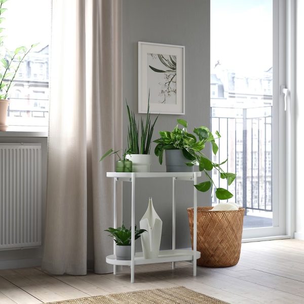 OLIVBLAD Soporte Plantas de Metal Blanco ARMADO - Imagen 2