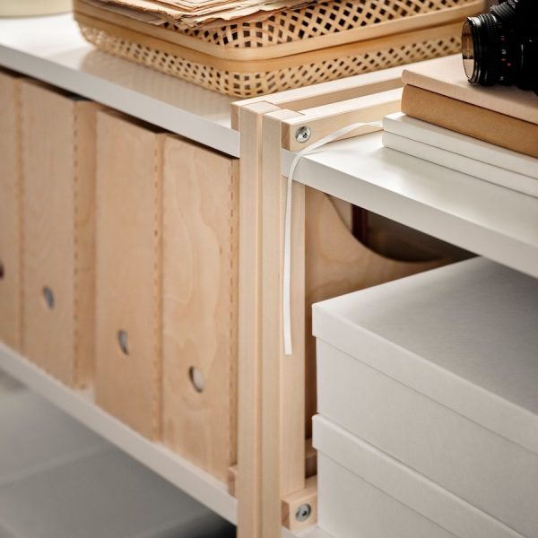 EKENABBEN Estante Blanco con Natural Armado - Imagen 3