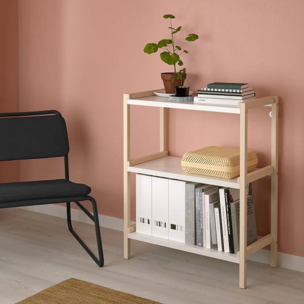 EKENABBEN Estante Blanco con Natural Armado - Imagen 2