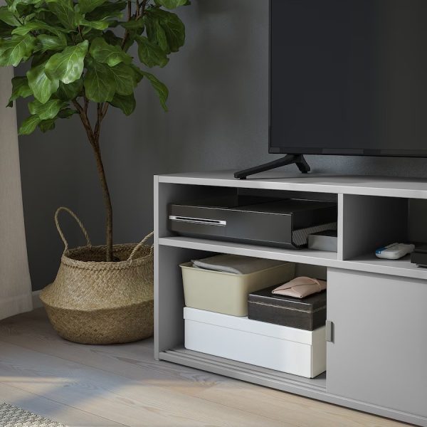 SPIKSMED Mueble de TV Gris ARMADO - Imagen 3