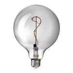 MOLNART Bombilla LED E26 140 lúmenes, globo gris cristal transparente