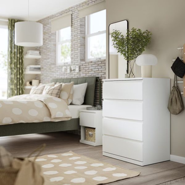 STORKLINTA Gavetero Blanco de 4 gavetas-ARMADO - Imagen 2
