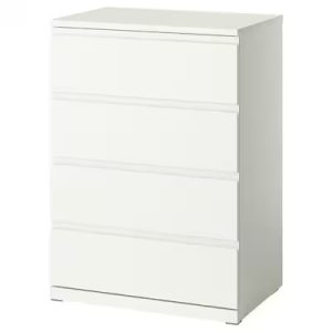STORKLINTA Gavetero Blanco de 4 gavetas-ARMADO