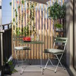 TARNO Mesa y 2 Sillas de Madera Verde - Imagen 2