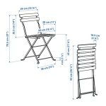 TARNO Mesa y 2 Sillas de Madera Verde - Imagen 6